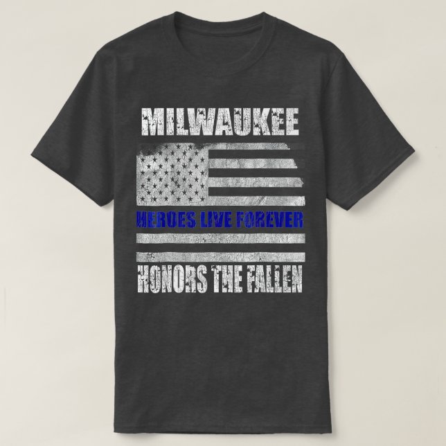T-shirt Cadeau commémoratif de la police de Milwaukee pour (Design devant)