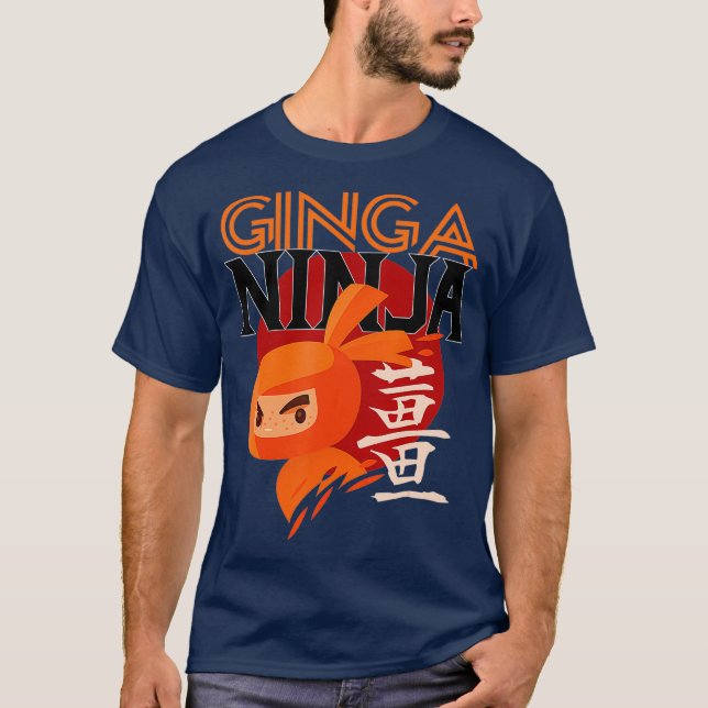 T-shirt Cadeau cool Redhead Ginga Ninja (Devant)