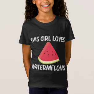 T-Shirt Cadeau cool Watermelon Pour Filles Enfants Red Mel