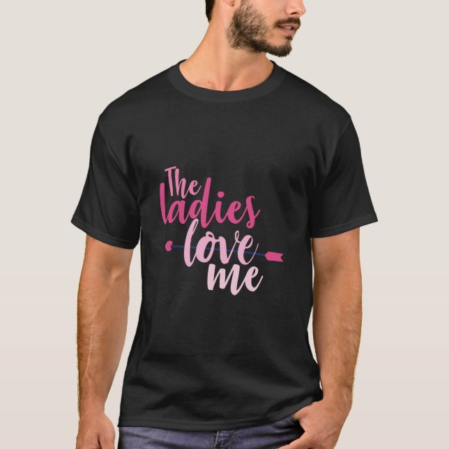 T-shirt Cadeau Couple Les Dames M'Aiment (Devant)