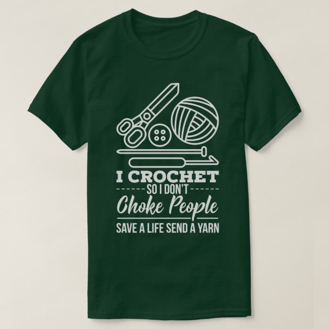 T-shirt Cadeau Crochet Crocheter (Design devant)