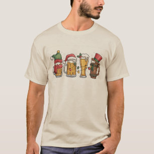 T-shirt Cadeau d'amant de bière de Noël Esprit de fête