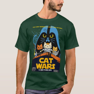 T-shirt Cadeau d'ami parodie de film Cat Wars