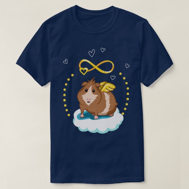 T-shirt Cadeau d'ange de cochons d'Inde mignons (Design devant)