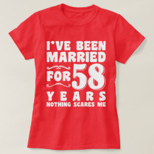 T-shirt Cadeau d'anniversaire de 58 ans de mariage