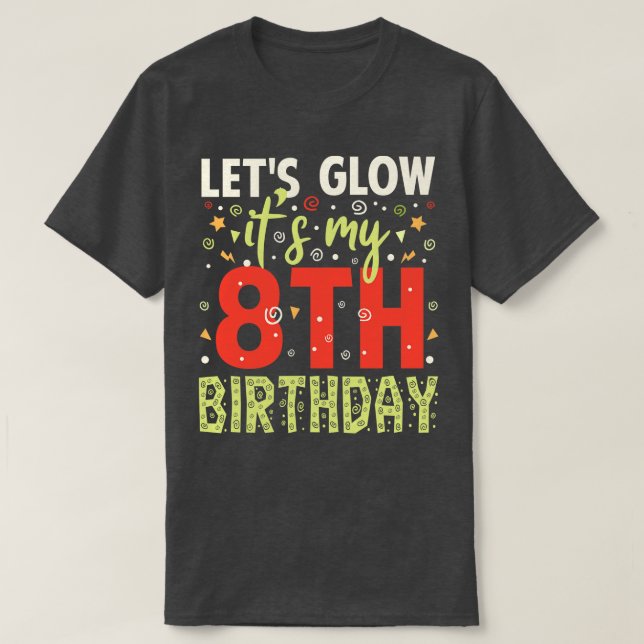 T-shirt cadeau d'anniversaire de 8 ans (Design devant)