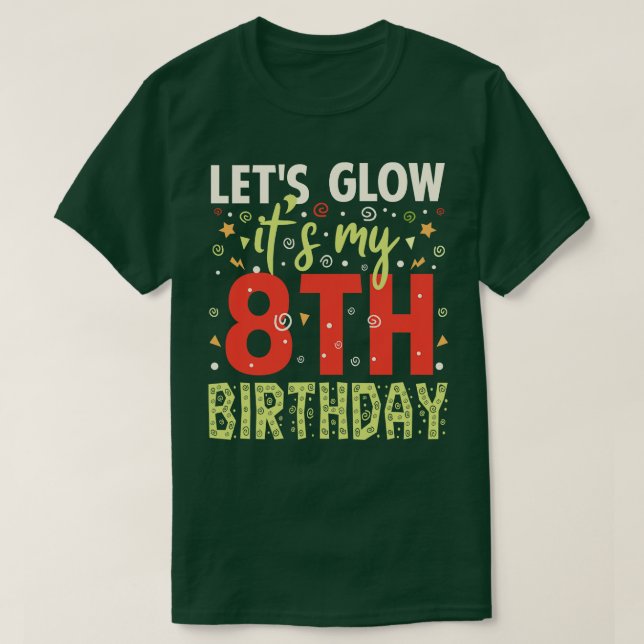 T-shirt cadeau d'anniversaire de 8 ans (Design devant)