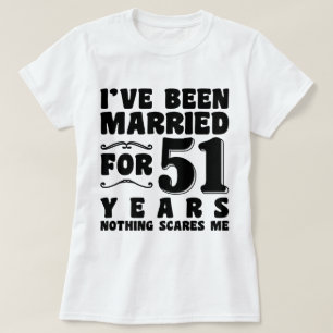 T-shirt Cadeau d'anniversaire de mariage de 51 ans