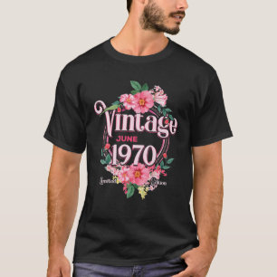 T-shirt Cadeau D'Anniversaire Des Femmes Né En Juin 1970 F