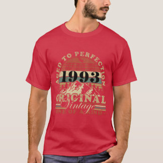 T-shirt Cadeau d'anniversaire drôle 1993 Vintage Retro Vin