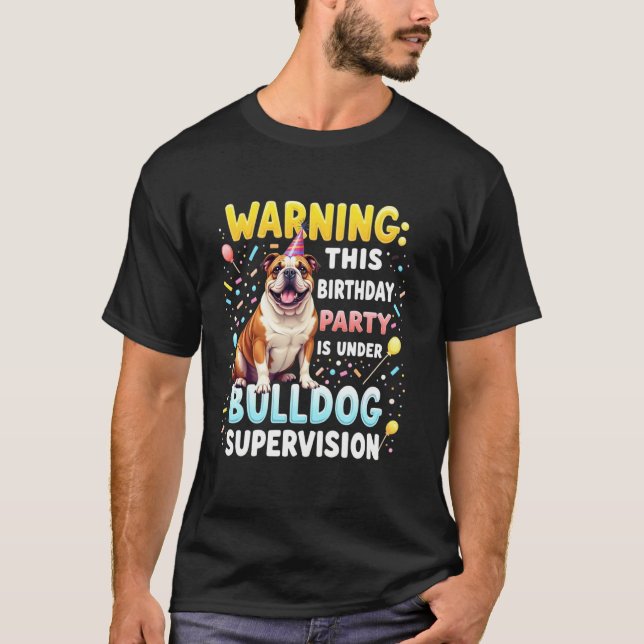 T-shirt Cadeau d'anniversaire drôle Chien Bouledogue Angla (Devant)