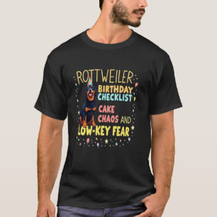 T-shirt Cadeau d'anniversaire drôle Chien Rottweiler