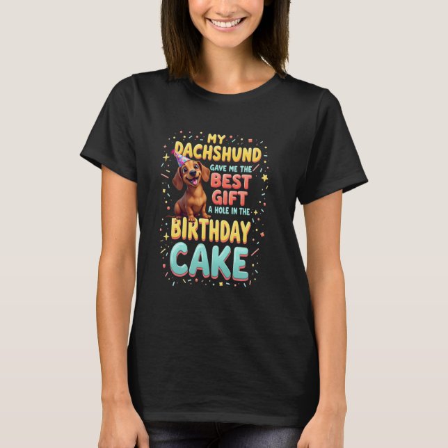 T-shirt Cadeau d'anniversaire drôle chien teckel (Devant)