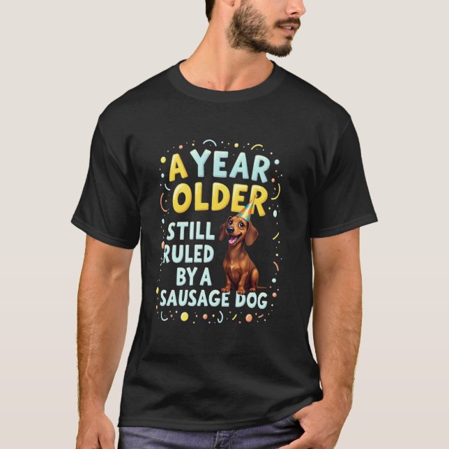 T-shirt Cadeau d'anniversaire drôle chien teckel (Devant)