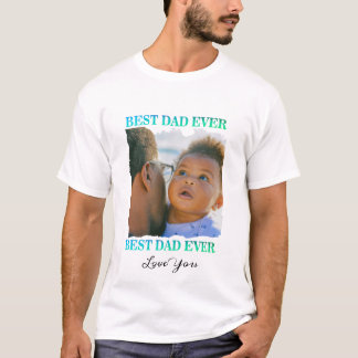 T-shirt Cadeau d'anniversaire du père collage photo multip