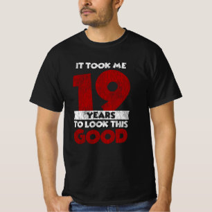 T-shirt Cadeau d'anniversaire fun 19 ans vieux Vintage