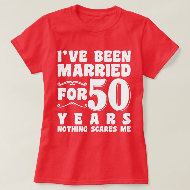 T-shirt Cadeau d'anniversaire pour 50 ans de mariage (Design devant)