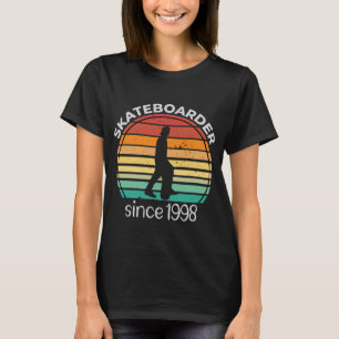 T-shirt Cadeau d'anniversaire Skateboarder Né 1998