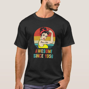 T-shirt Cadeau D'Anniversaire vintage De 1956 Pour Femmes 