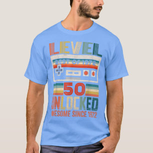 T-shirt Cadeau d'anniversaire vintage meilleur de 1972 niv