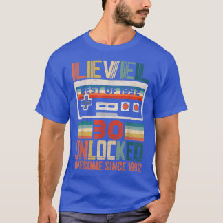 T-shirt Cadeau D'Anniversaire vintage Meilleur De 1992 Niv