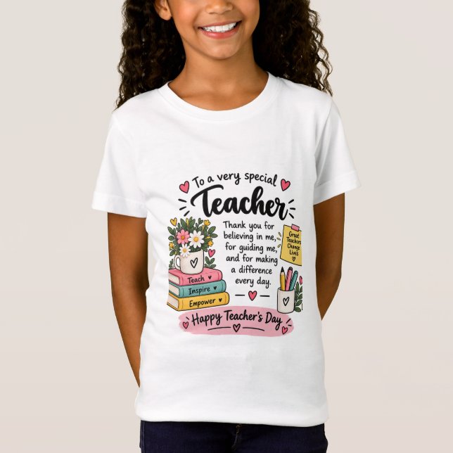 T-Shirt Cadeau d'appréciation pour l'enseignant | Bonne fê (Devant)