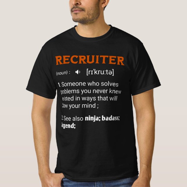 T-shirt Cadeau d'appréciation pour recruteur Homme et femm (Devant)