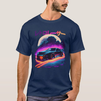 T-shirt Cadeau d'art de dérive de course automobile rétro
