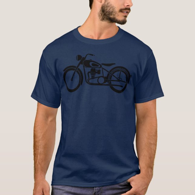 T-shirt Cadeau d'art de moto ancienne (Devant)