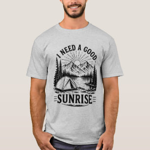 T-shirt Cadeau d'aventure de camping de montagne au lever