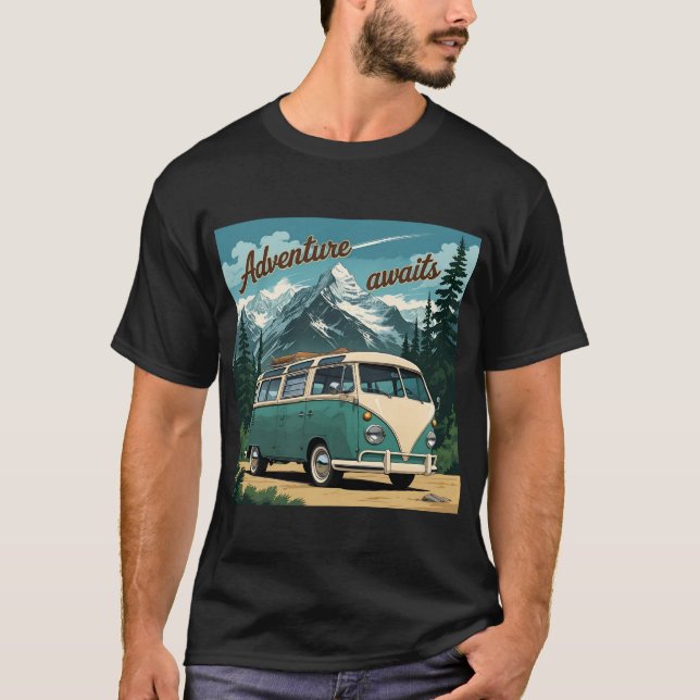T-shirt Cadeau d'aventure rustique en plein air (Devant)