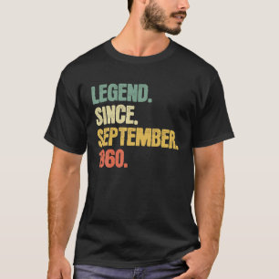 T-shirt Cadeau De 60 Ans - Magnifique Depuis Septembre 196