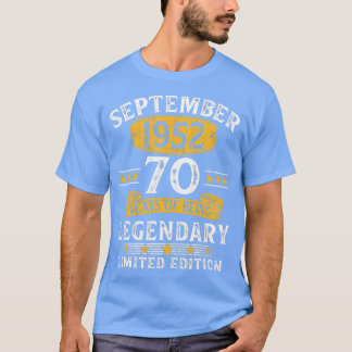 T-shirt Cadeau de 70 ans Vintage 70e anniversaire Septembr