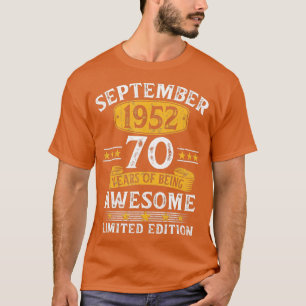 T-shirt Cadeau de 70 ans Vintage 70e anniversaire Septembr