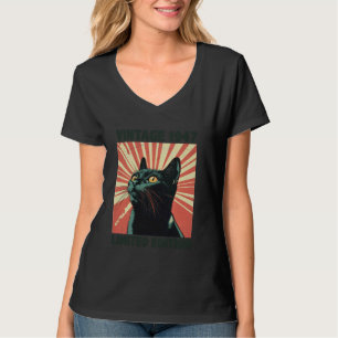 T-shirt Cadeau de 78 ans Vintage 1947 Amoureux des chats 7