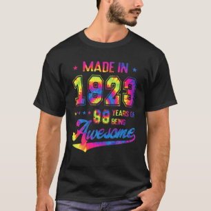 T-shirt Cadeau De 99 Ans Né En 1923 Tie Dye 99E Anniversai