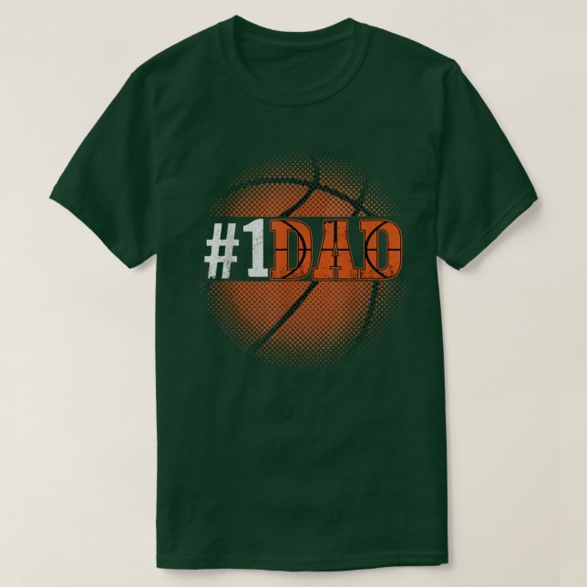 T-shirt Cadeau de basket pour papa de son et fille 1 (Design devant)