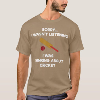 T-shirt Cadeau de batte d'écoute drôle de jeu de cricket