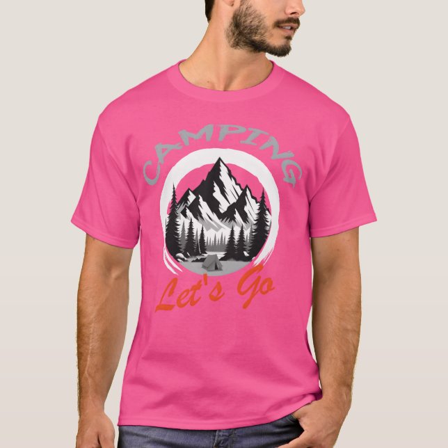 T-shirt cadeau de camping Allons-y (Devant)