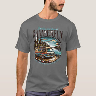 T-shirt cadeau de camping amusant