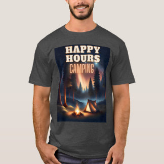 T-shirt Cadeau de camping d'heures heureuses