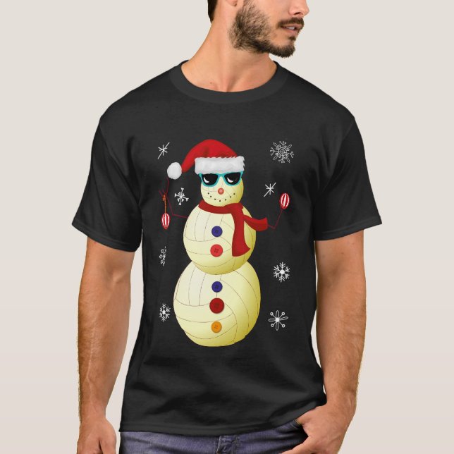 T-shirt Cadeau de casquette de Père Noël de bonhomme de (Devant)