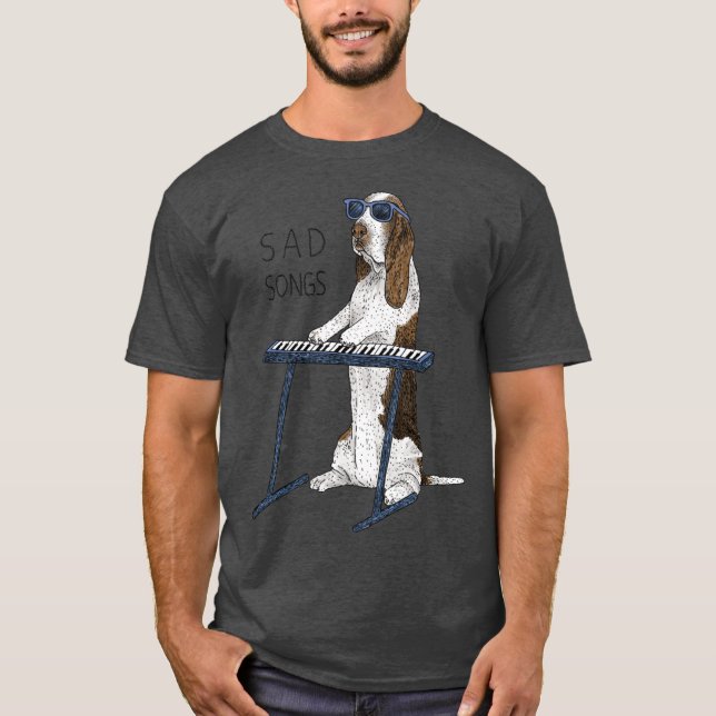 T-shirt Cadeau de chansons tristes à un ami (Devant)