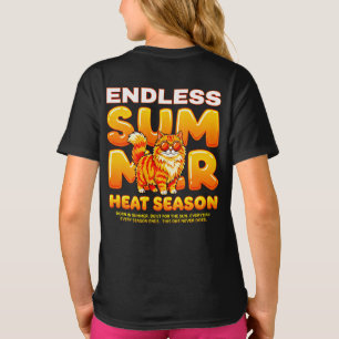 T-shirt Cadeau de chat d'été pour filles – Saison de chale