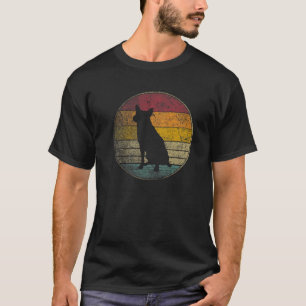T-shirt Cadeau de chien de bétail australien style rétro L