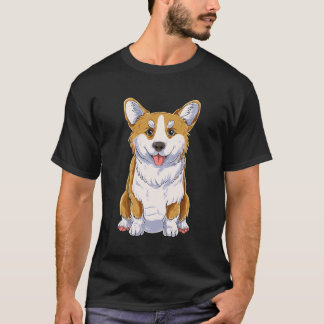 T-shirt Cadeau De Chien Mignonne Corgi Funny Pour Les Amat