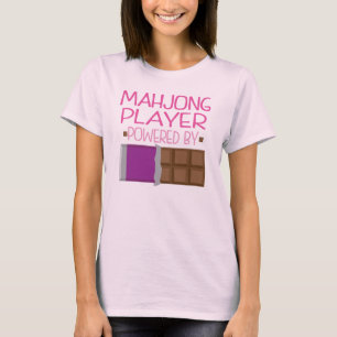 T-shirt Cadeau de chocolat de joueur de Mahjong pour elle