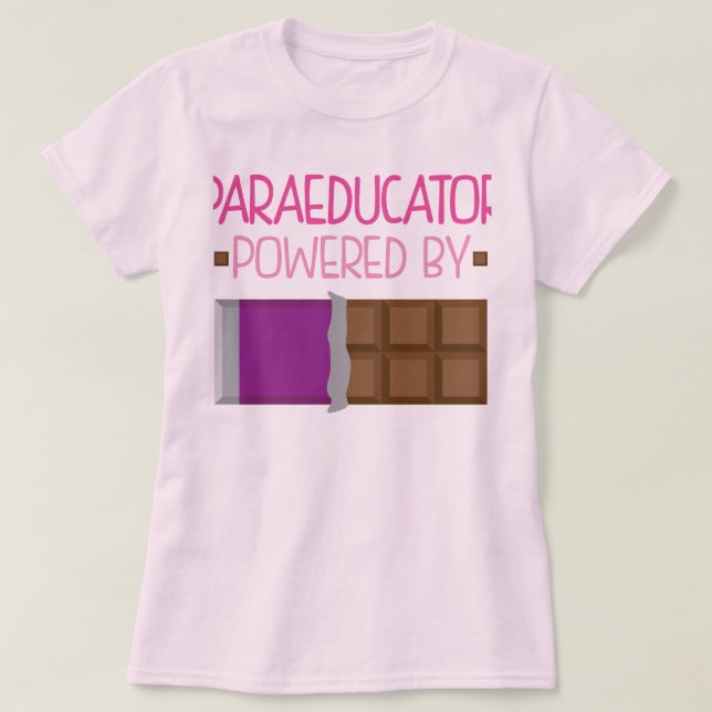T-shirt Cadeau de chocolat de Paraeducator pour elle (Design devant)