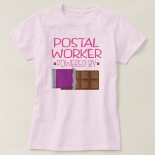 T-shirt Cadeau de chocolat de travailleur postal pour elle