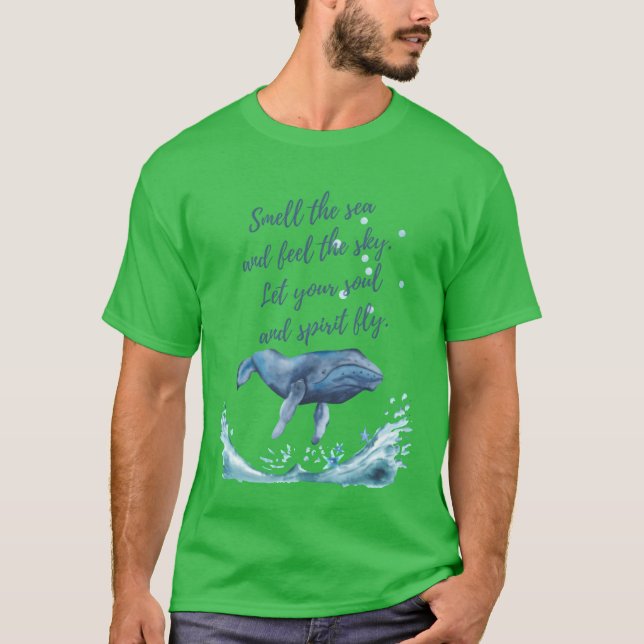 T-shirt Cadeau de citation de l'âme des baleines (Devant)